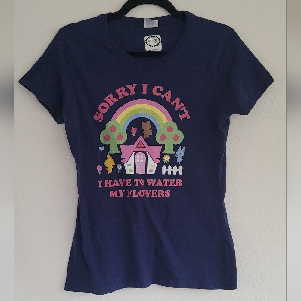 Animal Crossing T-Shirt, Navy blue Size S